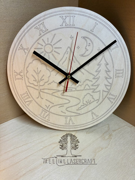 Sun and Moon Mountain Clock